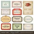 vector set: vintage labels - inspired by antique originals | Stock vector