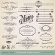 vector set: calligraphic design elements and page decoration - lots of useful elements to embellish  | Stock vector