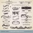 vector set: calligraphic design elements and page decoration (3) - lots of useful elements to embell | Stock vector
